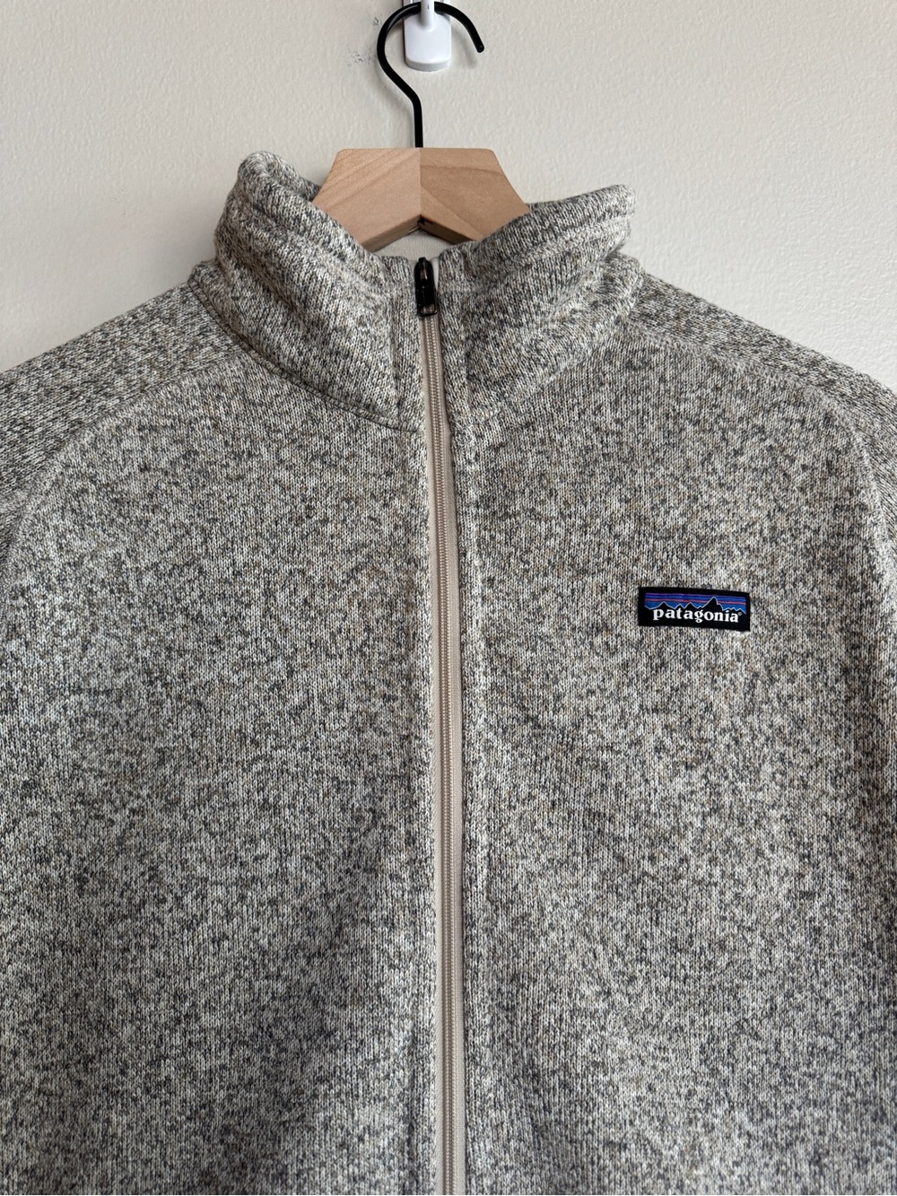 Patagonia Better Sweater Full Zip Jacket Tan Oatmeal Heather Knit Fleece XL - Picture 2 of 12